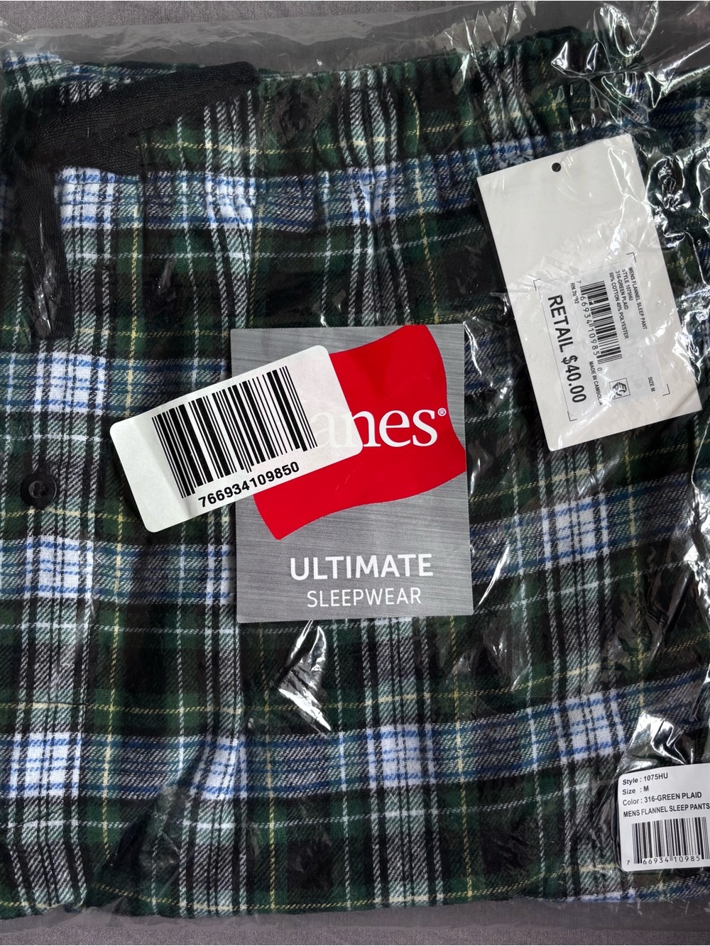 Hanes Flannel Sleep Pants